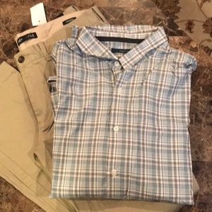 2XL LONG SLEEVE Perry Ellis dress shirt